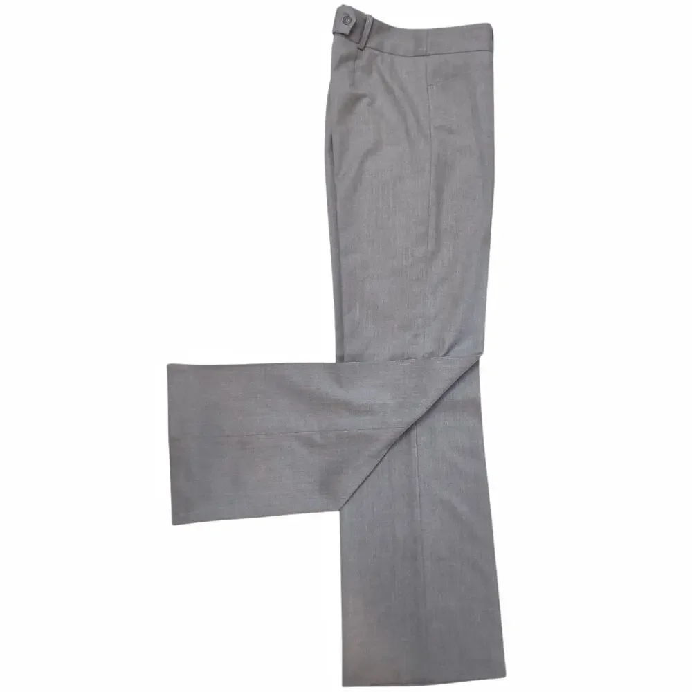 BCBG Gray Tailored Trousers Size 8 Career Dressy Low Waist Classic Work Pants